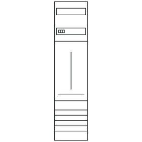 hager - Komplettschrank AP/UP 1Z 1stö 1Feld IP44 SS_5p mit Sammelschiene 5p