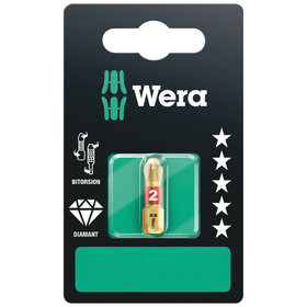 Wera® - Bit Kreuzschlitz Phillips® 851/1 BDC SB PH2 6,3mm / 1/4" PH2x25mm SB