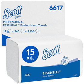 Scott® - ESSENTIAL™ Handtücher Interfold / Weiß /Klein F4 340 Tücher