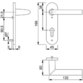 HOPPE® - Drückergarnitur Stockholm 1140F/353K, KS,PZ72/8,F1,TS 40-45