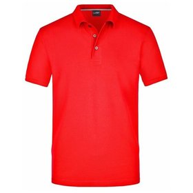 James & Nicholson - Herren Pima Poloshirt JN708, hellrot, Größe M