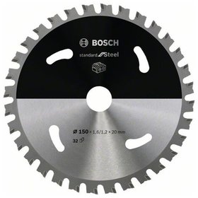 Bosch - Sägeblatt Standard for Steel für Akku-Kreissäge 150 x 1,6/1,2 x 20, 32 Z (2608837748)