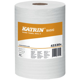 KATRIN® - Handtuchrolle Papier 1-lagig naturweiß, Katrin Basic S, 178mm x100m Recycling