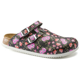 BIRKENSTOCK® - Clog Kay Superlauf, Birko-Flor, Blooming Roses Black, schmal, Größe 40