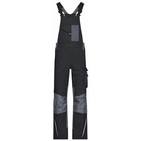 James & Nicholson - Workwear Latzhose CORDURA® JN833, schwarz/carbon, Größe 54