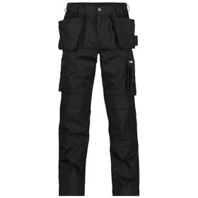 Dassy® - Oxford Arbeitshose mit Holstertaschen und Kniepolstertaschen, schwarz, Schrittlänge Standard, Größe 42