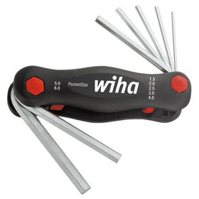 Wiha® - Winkelschraubendreher 351 PK7 im Klapphalter PocketStar, 7-teilig 1,5-6mm