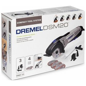 DREMEL® - DSM20-3/4 Kompaktsäge (710 W) mit 3 Vorsatzgeräte, 4 Zubehöre