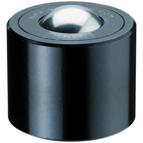 BS ROLLEN - Industr.-Kugelrolle,Kugel Ø 12,7mm, E28, zum Stecken, Stahl schwarz verzinkt