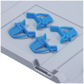 allit® - Schiebeschnappverschluss für ProfiPlus EuroBox, blau, 4 Stück