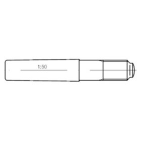 Kegelstift mit Gewindezapfen und konstanten Kegellängen DIN 258 Stahl ø16x120mm