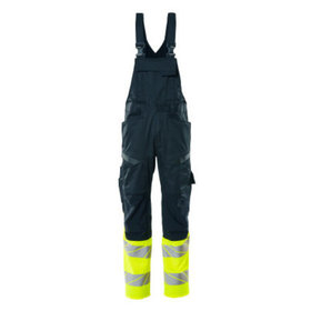 MASCOT® - Latzhose mit Knietaschen ACCELERATE SAFE, Schwarzblau/hi-vis Gelb, Größe 76C48