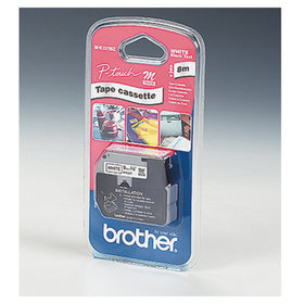 brother - P-touch Schriftbandkassette MK221BZ 9mm x 8m unlaminiert schwarz auf weiß
