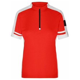 James & Nicholson - Damen Rad-Shirt Cooldry® JN451, rot, Größe M