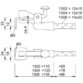 KWS - Torfeststeller,1302,mit Steindolle,Temperguss schwarz,B34mm,L110mm