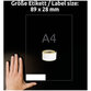 AVERY™ Zweckform - AS0722370 Rollen-Etiketten, Adressaufkleber, 28 x 89mm, 2 Rolle/260 Etiketten, weiß