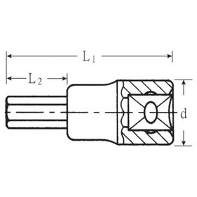 STAHLWILLE® - 3/8" (10mm) INHEX-Einsatz SW.3/16" L.52mm