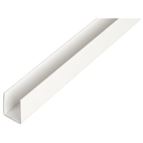 Alberts - U-Profil, PVC weiß, LxBxHxS 1000 x 10 x 10 x 1 mm