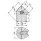 KIPP - WINKELVERBINDER Ø30 MIT VERDREHSICHERUNG, TYP I, P=Ø30 ALUMINIUM