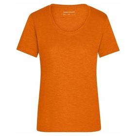 James & Nicholson - Damen Slub Shirt JN977, orange, Größe S