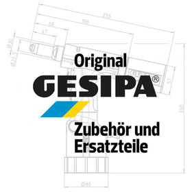 GESIPA® - Mundstück 17/36 Sonderlänge 25mm für Ausführung der Andrückvorrichtung 1450650