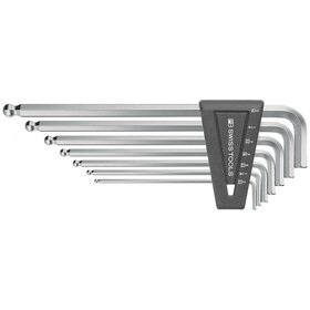 PB Swiss Tools - Winkelschraubendreher- Satz im Kunststoffhalter 7-teilig 3/32-5/16" lang Kugelkopf PB Swiss Tools