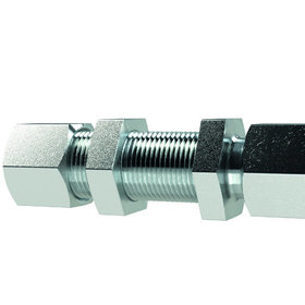 RIEGLER® - Gerade Schottverschraubung, Rohr-Außen-Ø 6mm, Stahl verzinkt
