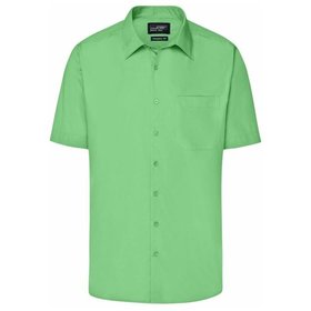 James & Nicholson - Herren Kurzarm Hemd Easy-Care JN644, lime-grün, Größe XL