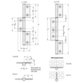 Ganter Norm® - 2295-86-245-I-C-EL Scharniere, für Aluminiumprofile / Flächenelemente, dreiteilig, vertikal verläng