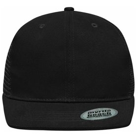 James & Nicholson - 6 Panel Baumwoll Mesh Cap MB6509, schwarz, Einheitsgröße