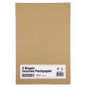 Brunnen - Packpapier, 75x100cm, 70g/m², braun, Pck=2 Bogen, 1030151