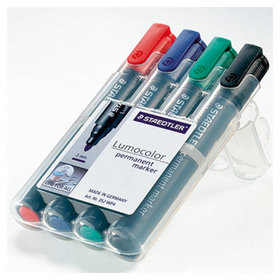 STAEDTLER® - Permanentmarker Lumocolor 352 WP4 2mm sortiert 4er-Pack