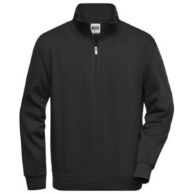 James & Nicholson - Workwear Zip Sweatshirt JN831, schwarz, Größe XXL