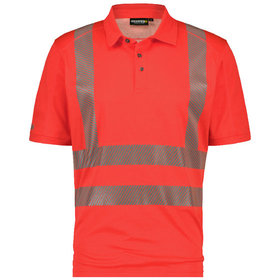 Dassy® - Brandon Warnschutz UV-Poloshirt, neonrot, Größe 4XL