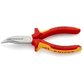 KNIPEX® - Flachrundzange mit Schneide (Radiozange) verchromt, isoliert mit Mehrkomponenten-Hüllen, VDE-geprüft 160 mm 2526160