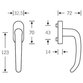 FSB - DK-Fenstergriff 34 1023, mit ovaler Rosette,VK7x24-38, DL-R, ER