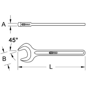 KSTOOLS® - BRONZEplus Zugmaulschlüssel 45°, 7/8"