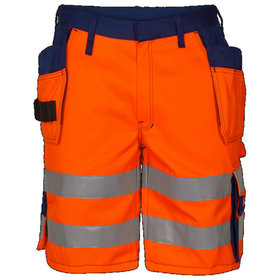 Engel - Safety Shorts mit Holstertaschen 6502-770 nach EN ISO 20471, Warnorange/Marine, Größe 56