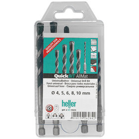 heller - QuickBit AllMat Universalbohrer, Set 5-teilig Ø 4/5/6/8/10 mm