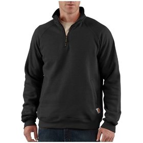 carhartt® - Herren Sweatshirt QUARTER-ZIP MOCK-NECK SWEATSHIRT, schwarz, Größe XL