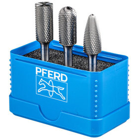 PFERD - Hartmetall Hochleistungskleinfrässtift Set MICRO 3-tlg. Ø 12mm Schaft-Ø 6mm Feinbearbeitung