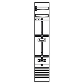 Striebel - Komplettfeld 1Z 1R 2stö m.Verdr 1res 1350x250mm SS_5p mit Verdrahtung 300mm