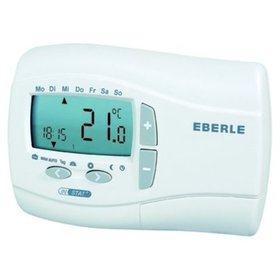 Eberle - Uhrenthermostat digi 3V 16A rws Woche 10-40°C 3Jahr