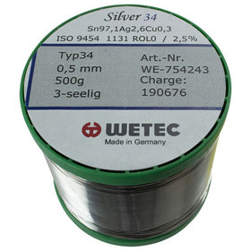WETEC - Lötdraht SnAg2.6Cu0.3, ROL1, 1.0mm, 1000 g