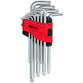 KSTOOLS® - Torx-Winkelstiftschlüssel-Satz mit Bohrung, lang, 10-teilig, TB8-TB50