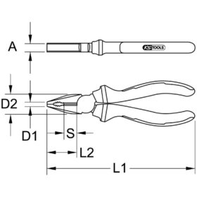 KSTOOLS® - ERGOTORQUE VDE Kombizange, 170mm