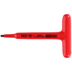 KSTOOLS® - T-Griff-Torx-Stiftschlüssel mit Schutzisolierung, T10, 120mm