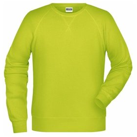 James & Nicholson - Herren Raglan Sweatshirt 8022, acid-gelb, Größe S