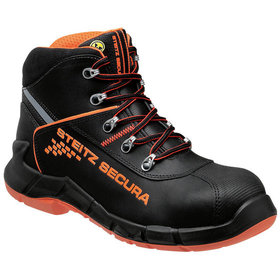 Steitz Secura - Sicherheitshalbstiefel VX PRO 7600 ESD, S2 SRC CI, schwarz/orange, NB, Größe 47