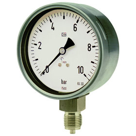 RIEGLER® - Manometer, Edelstahl, G 1/2" radial unten, 0-16,0 bar, Ø 100